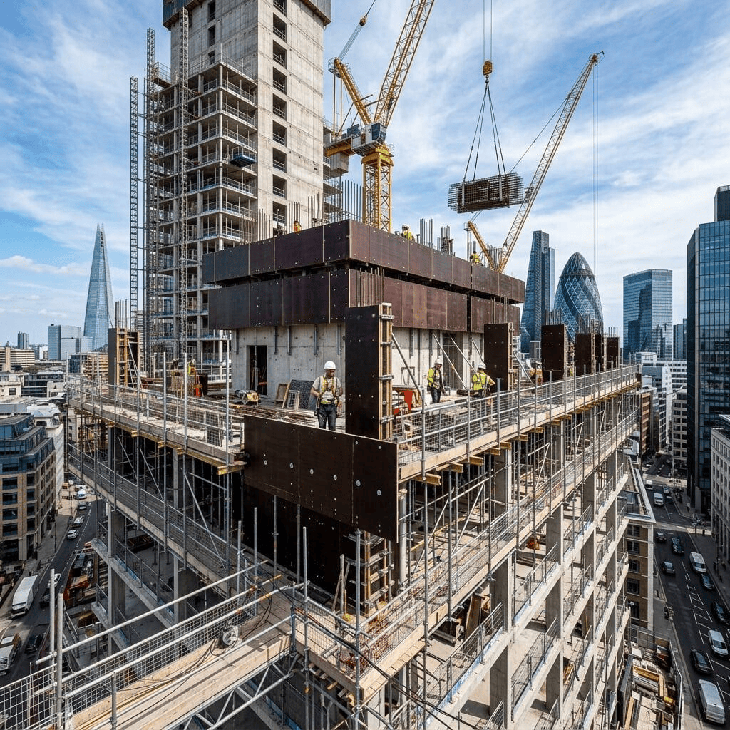 High-rise concrete formwork project for a Middle East port construction