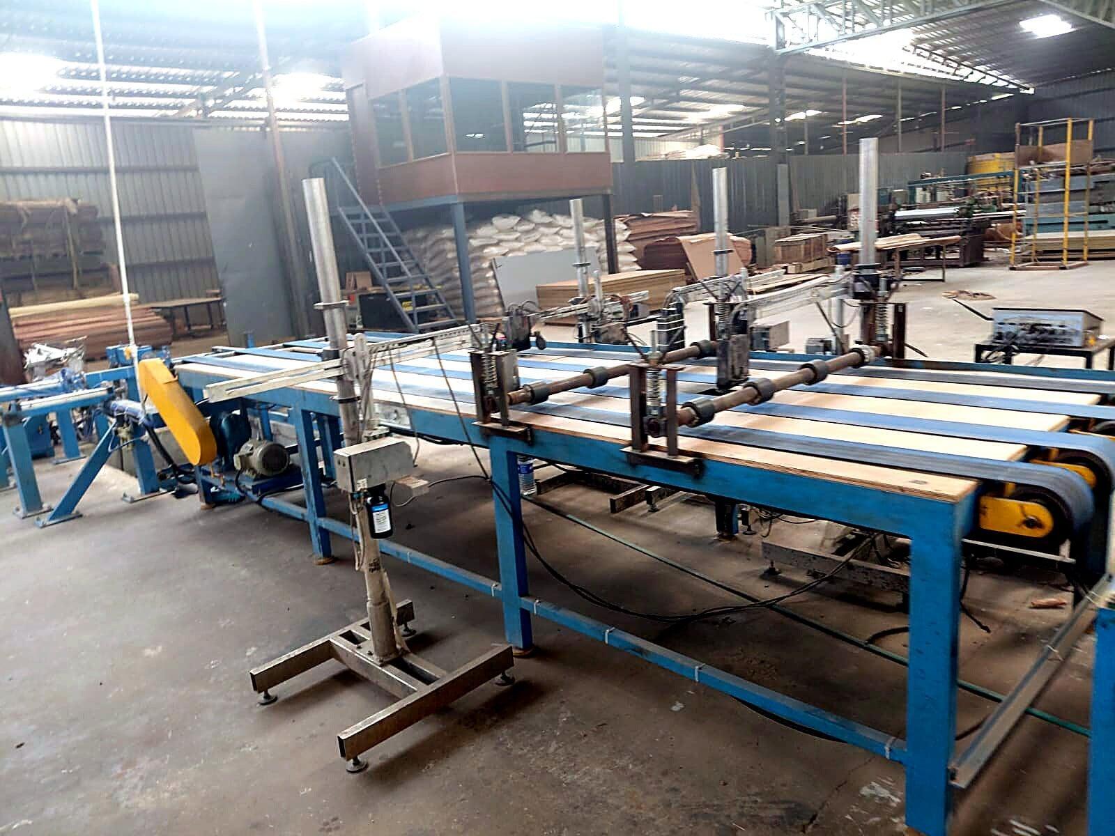 Stacked plywood and panels at Cochin Wood Industries