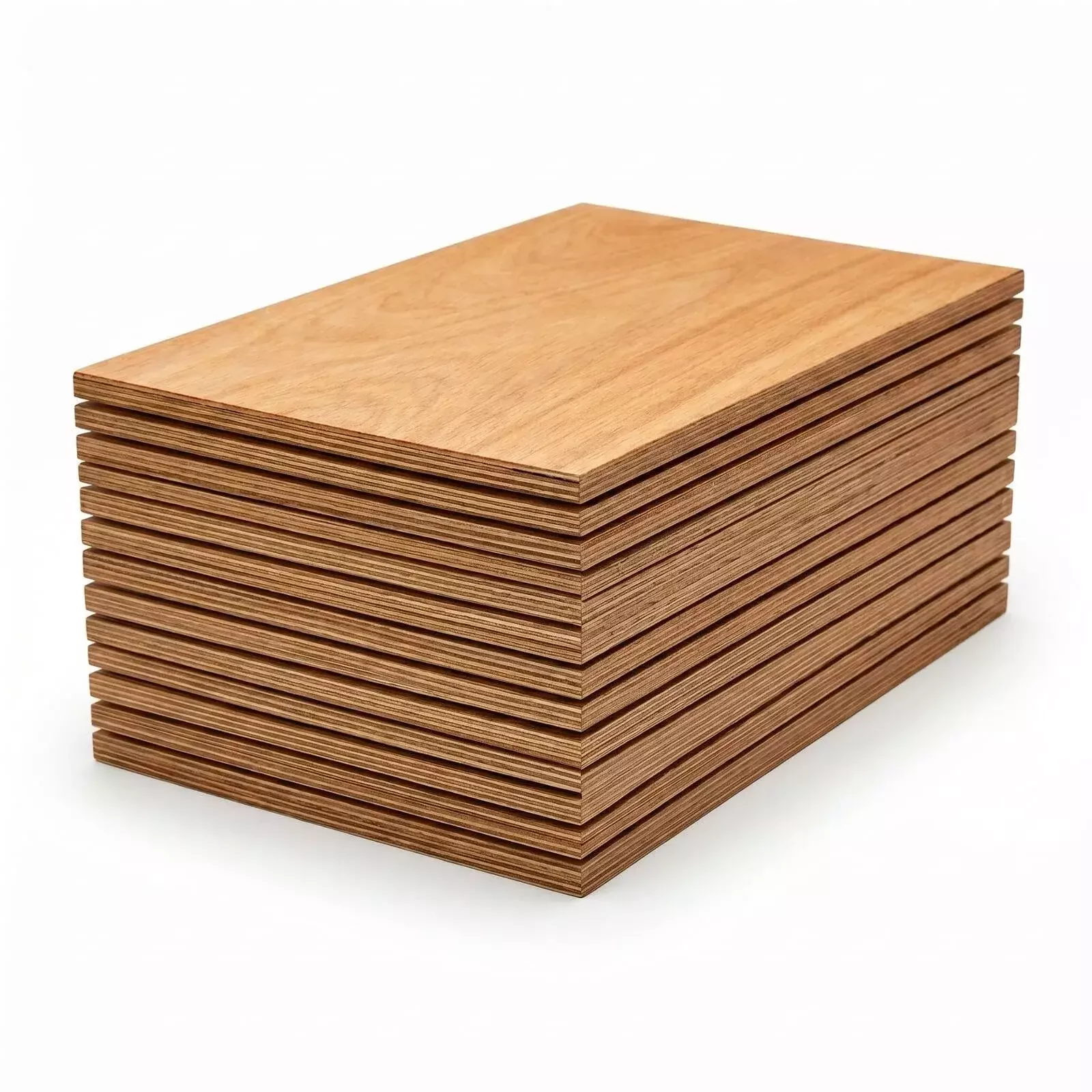 BWP grade marine plywood panels stacked at the mill